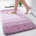 Arotive Microfiber Bathroom Rugs, Shaggy Soft and Absorbent Bath Rug, Non-Slip, Thick Plush Machine Washable Dry Bath Mats for Bathroom, Tub and Shower, 24x16, Purple, Rectangular