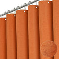 BTTN Stall Fabric Shower Curtain - 54x78 Inch Long Linen Textured Heavy Duty Shower Curtain Set with 10 Plastic Hooks, Narrow Neutral Outdoor Weighted Waterproof Shower Curtains for Bathroom - Orange