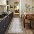 Washable Kitchen Rug Runners for Hallways: 2'6"x8' Bedroom Rug Non Slip Low-Pile Stain Resistant Soft Indoor Floor Carpet Runner for Indoor Entryway Hallways Kitchen Laundry Room Beside Farmhouse