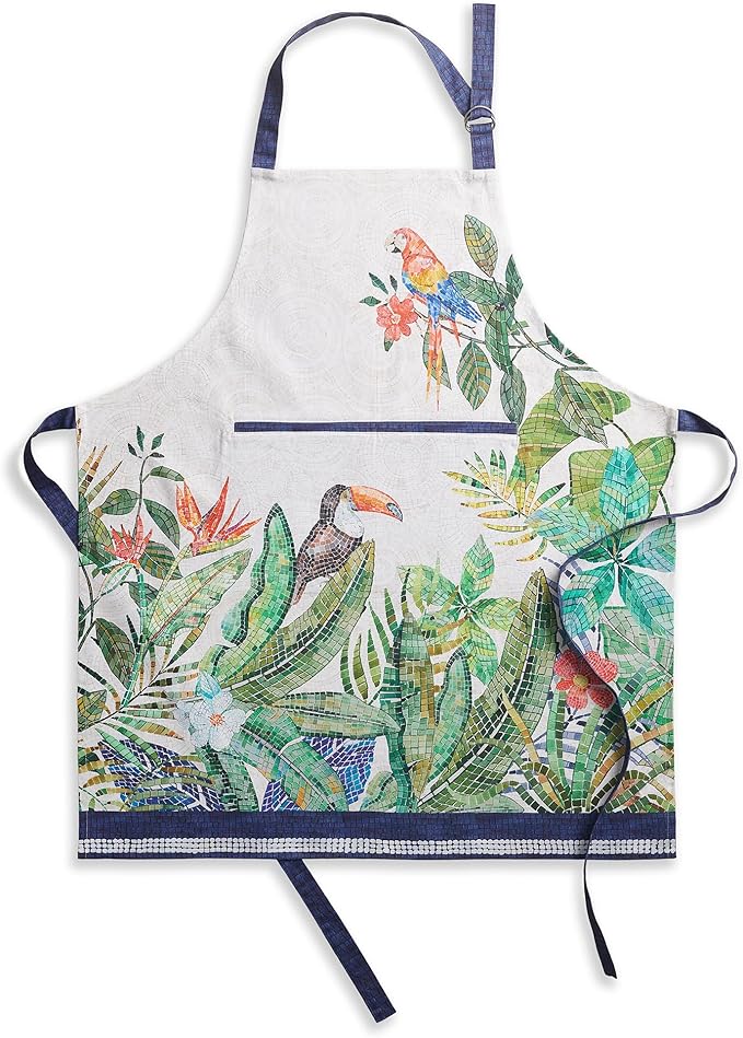 Maison d' Hermine 100% Cotton Apron for women with Pocket Kitchen Chef Apron for Men Cooking Gardening Server Waitress