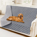 Smiry Waterproof Dog Bed Cover Blanket, Soft Reversible Pet Blanket, Washable Leakproof Cats Dogs Couch Cover for Sofa, Couch, Furniture, Plaid (68x82 Inch, Grey/Light Grey)