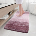 Arotive Microfiber Bathroom Rugs, Shaggy Soft and Absorbent Bath Rug, Non-Slip, Thick Plush Machine Washable Dry Bath Mats for Bathroom, Tub and Shower, 54x24, Mauve, Rectangular