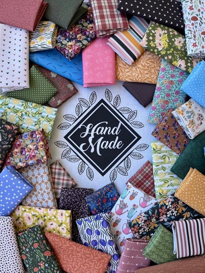 Cotton Fabric Squares Bundle 8x8 Inches – 25 Pcs Assorted Floral & Vintage Prints, 100% Cotton Satin, Quilting Patchwork Sewing Craft Fabric, Random Mix