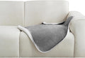 gogobunny Waterproof Pet Blanket for Small Dogs and Cats, Reversible Sherpa Fleece Soft Plush Throw for Couch Protection, Washable Furniture Protector (Grey, 30x30 inches)