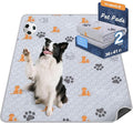 WanpeeGoo Washable Pee Pads for Dogs, 2 Pack Absorbent Reusable Training Dog Pads Pet Puppy Pads, Non-Slip Potty Pads for Whelping, Playpen, Crate, Bed, Orange, 36"x41"