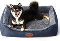 Tidore Orthopedic Dog Bed Medium Size Dog, Durable Egg Crate Foam Sofa Dog Bed wit Washable Removable Cover, Waterproof Lining, Pet Beds for Medium Dogs, Navy