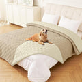 hyha Waterproof Dog Bed Blanket, Soft Pet Blankets, Waterproof Couch Cover for Dogs, Reversible Sofa Covers Washable for Furniture (82x82 Inch, Taupe/Beige)
