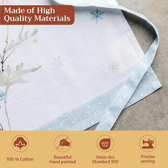 Maison d' Hermine 100% Cotton Apron for women with Pocket Kitchen Chef Apron for Men Cooking Gardening Server Waitress