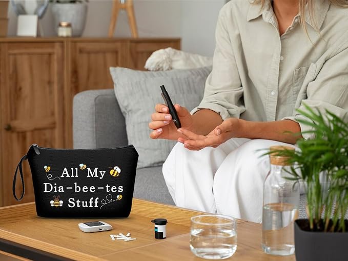 ARIOSEY Diabetic Medicine Pouch - Cute Travel Cosmetic Bag, Best Supplies for Diabetics Idea