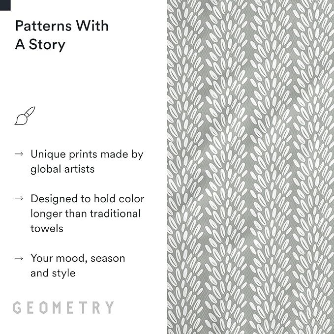 GEOMETRY Kitchen Tea Towels - Quick Dry Microfiber Dish Towels for Kitchen Checkmate CA, 18" x 30" 2-Pack