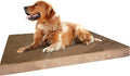Dogbed4less Extra Large True Orthopedic Gel Memory Foam Dog Bed for Large Pet, Waterproof Liner and Durable Brown Cover, XL 40X35X4 Inch