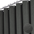 BTTN Charcoal Grey Shower Curtain - Linen Textured Heavy Duty Thick Waterproof Cloth Shower Curtain Set with 12 Plastic Hooks, Hotel Luxury Decorative Fabric Shower Curtain for Bathroom, 72x72, Gray