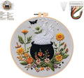 QBQBQ DIY Embroidery Kit for Adults, Beginner Friendly Cross Stitch Art for Home Decor, Handmade Craft Kit, 6 Inch, Gothic