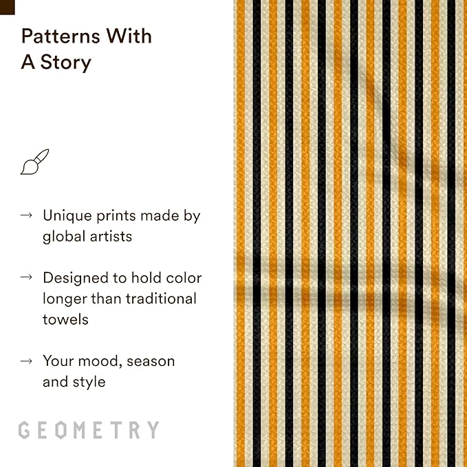 GEOMETRY Kitchen Towels - Quick Dry Microfiber Cloth Dish Towels for Kitchen Drying - Premium Quick Dry Towel - Trick, 18" x 30" - 1 Piece