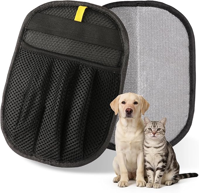 Wolnivi Pet Hair Removal Glove for Cats & Dogs, Five-Finger Electrostatic Pet Hair Remover Glove Reusable Brush Pet Hair Tool for Carpet, Car Seat, Couch and Laundry