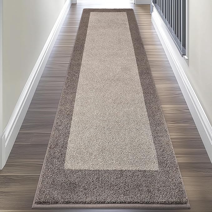 DOMUSTEX Machine Washable Kitchen Rug 24" x 96", Non Slip Kitchen Mat for Floor, Absorbent Entrance Runner Rug for Bedroom, Hallway, Bathroom, Door (Roll Packing)