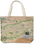 Xplorer Maps Canvas Tote Bag with Handles, Cloth Grocery Shopping Bag, Reusable & Eco-friendly Bag, 100% Cotton, Washable