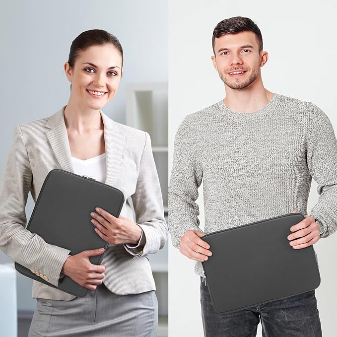 RAINYEAR 16 Inch Laptop Sleeve Protective Soft Case with Accessories Pouch, Specially Compatible with 16" MacBook Pro M1 M2 M3 M4 Pro/Max A2141 A2485 A2780 A2991 A3403 A3186 (Gray, Upgraded Version)