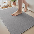MontVoo Bath Mat Rug-Ultra Thin Non Slip Bath Mats for Bathroom Mat Quick Dry, Rubber Backing Washable Bathroom Rugs Fit Under Door, Absorbent Bath Rugs for Floor,17"x24",Grey