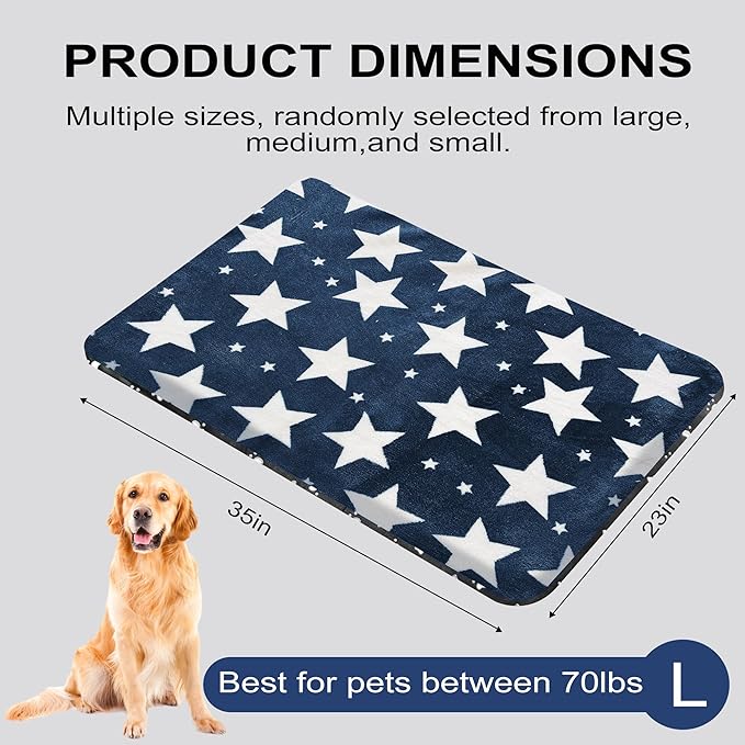 WITTOP Washable Dog Bed Plush Orthopedic Outdoor Crate Mat with Non-Slip Bottom,Luxe Soft Kennel Pad for Pets, Cozy Cage Cushion & Pet Sleeping Mattress Large Sized,Medium,Small Dogs,36 x 24 inch,Blue