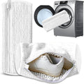 Xinambyh 2Pcs Reusable Shoe Washing Machine Bag for Washer and Dryer:Free Up Hands, Prevent Deformation,shoe bag with Zipper Protection Design, Use for all Shoes,Sports Shoes (White)