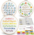 Bradove 3 Sets Alphabet Letter Practice Embroidery Kit for Beginners Adults Kids, Learn to Embroider Kit Adult Beginners