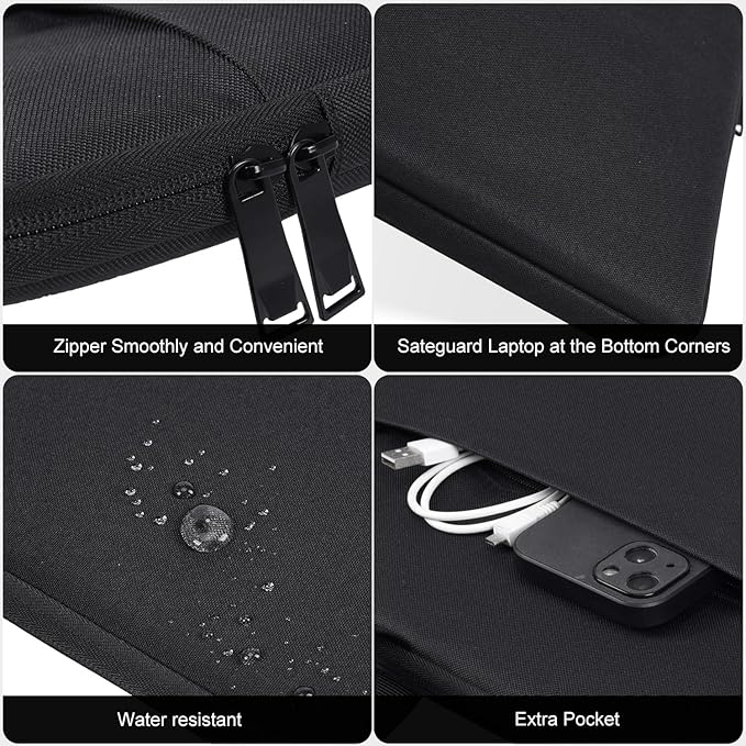 24 Inch Portable Monitor Case Carrying Sleeve Compatible with 23.8-24 Inch Portable Large Monitor with Handle Pocket, Protective Travel Shockproof-Padded Accessory Bag
