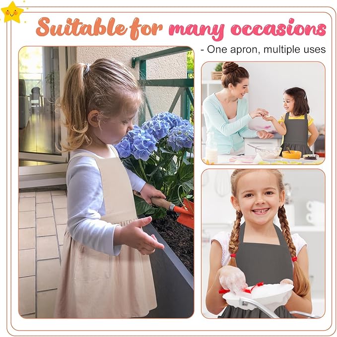 Kids Pinafore Apron, Cross Back Apron, Japanese Style Bib Aprons Home Clothes