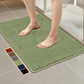 Bcoimo 36"×24" Absorbent Bath Mat, Non-Slip with Backing Chenille Bath Rug and Machine Washable Bathroom Mat Quick-Dry Design. Ideal for Bathroom and Tub Areas