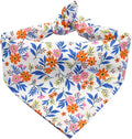 Bubblepup Floral Dog Bandanas, Soft Cotton Girl Dog Bandanas for Small Medium Large Dogs