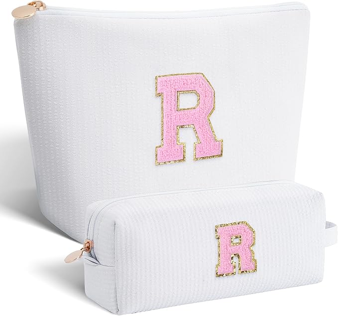 Btffitting Personalized Anniversary Wife's Birthday Gifts,Mothers Day Gifts for Women,Wife Gifts from Husband,Cool Birthday Gifts for Wife,Makeup Bag Set Cosmetic Bag for Teen Girls - White,R
