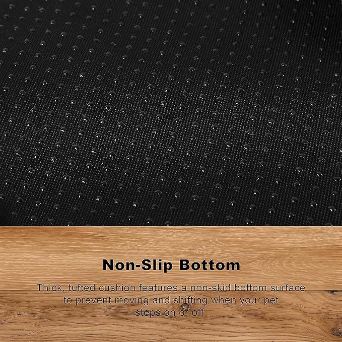 Necesitar Puppy Bed for Small Dogs Crate Pad Washable Ultra Soft Kennel Pad fit Dog Cages with Anti-Slip 22 Inch Pet Comfy Sleeping Pillow Up to 15 lbs Pets,22 x 13 Black