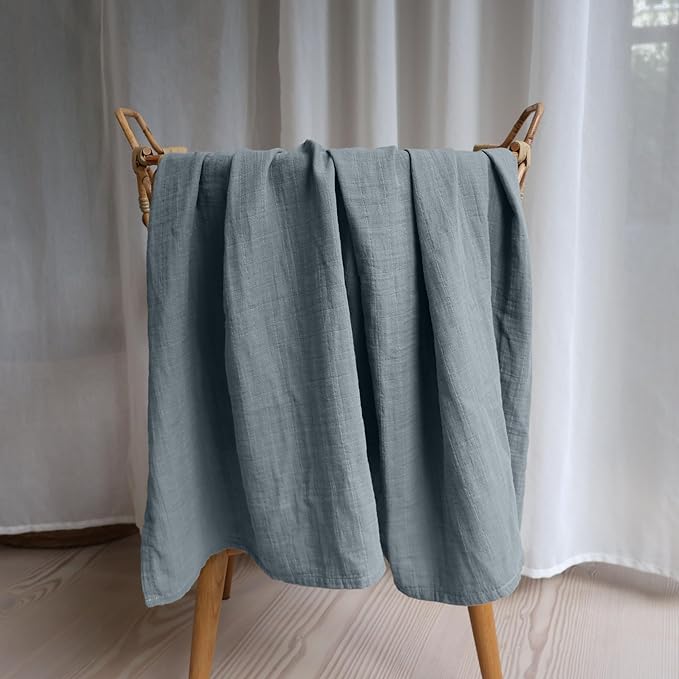Huxie Swaddle - 100% Organic Cotton - Muslin Swaddle Blankets for Newborn, 47" x 47" (Tradewins)