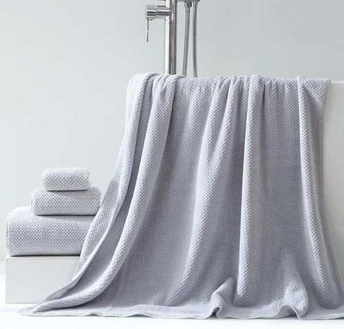Akzpe 40x80 Inches Bath Sheets Towels for Adults Oversized Bath Towels Extra Large Luxury Super Soft Absorbent Quick Dry Microfiber (Gray, 2PCS)
