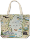 Xplorer Maps Canvas Tote Bag with Handles, Cloth Grocery Shopping Bag, Reusable & Eco-friendly Bag, 100% Cotton, Washable
