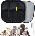 TZKGZP Pet Hair Removal Gloves, Electrostatic Pet Hair Grooming Gloves for Dog & Cat, Reusable for Carpet, Clothing,Furniture,Clothing, Couch,Bed,Curtain-4 PCS