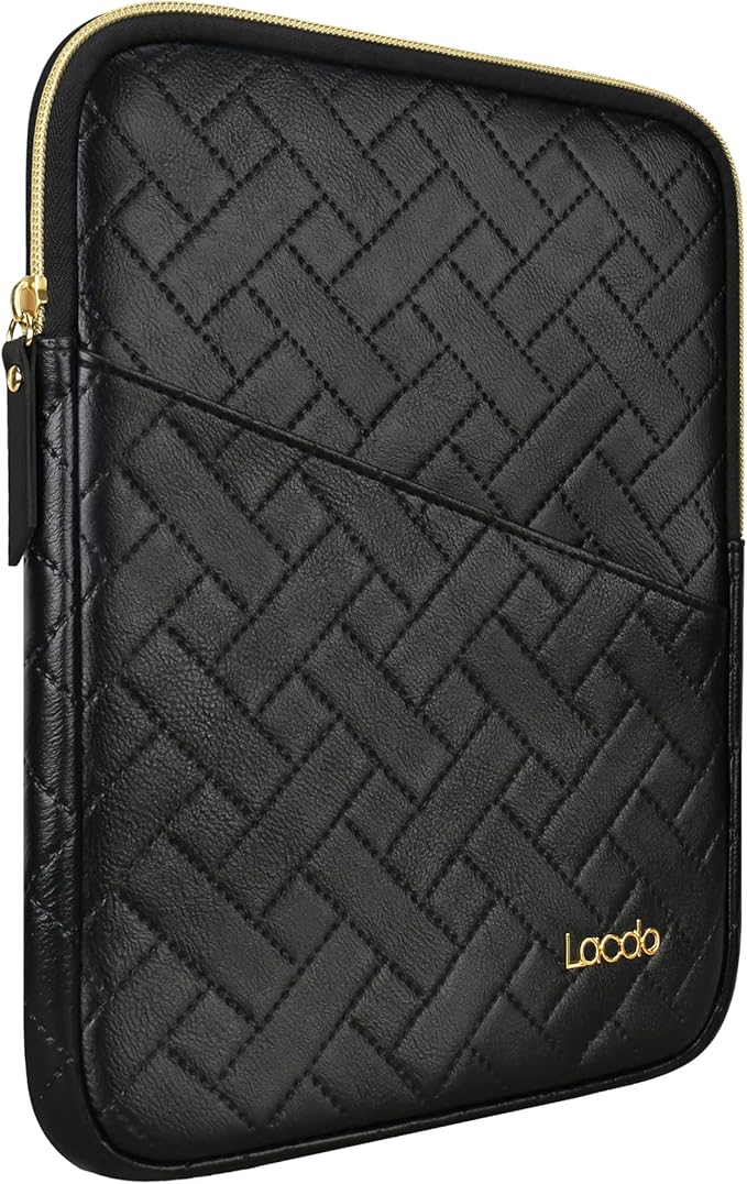Lacdo Tablet Sleeve Case for 11 inch iPad A16 / 11 Inch iPad Pro M5 M4 / 11 inch iPad Air M3 M2 / 10.9" iPad / 10.2" iPad /10.9" ipad Air, Samsung Galaxy Tab A9+ Bag, Fit Magic Keyboard, Elegant Black