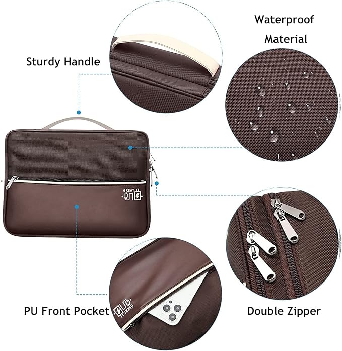 OliviaLiving Electronics Travel Organizer, Double Layer Cable Organizer Bag Waterproof Electronics Accessories Storage Bag for Charger, Phone, Power Bank, Hard Drive, Cord, Tablet