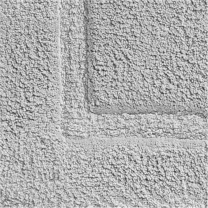 mDesign 100% Cotton Bath Mat - Soft Hotel-Style Rectangular Bathroom Floor Rug - Plush, Water Absorbent Cloth Bathmat for Outside Bathtub/Shower, Machine Washable Cotton Bath Rug - 2 Pack - Gray