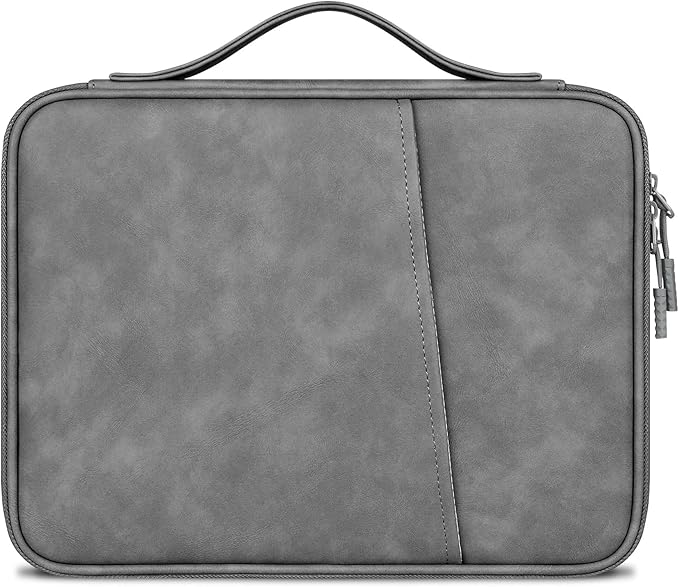 Lacdo Tablet Sleeve Bag Carrying Case for 13 inch New iPad Pro M5 M4 2025-2024, 13 inch New iPad Air M3 M2 2025-2024, 12.9" iPad Pro 6 5 4 3 with Magic Keyboard, Water-Resistant iPad Pro Bag,Dark Gray