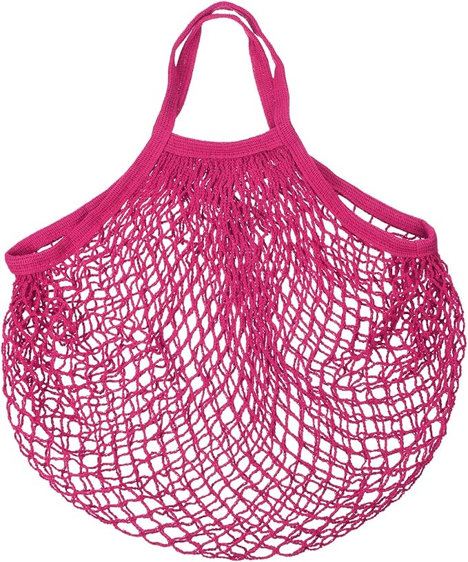 MECCANIXITY Cotton Mesh Bag Reusable Washable Mesh Net String Grocery Bags Organizer for Fruits Vegetables Shopping