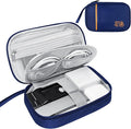 Lcsmaokin Travel Cable Organizer Bag Pouch Electronic Accessories Carry Case Portable Waterproof All-in-One Storage Bag for Cable,Charger, Phone, Hard Drive，SD Card-Navy Blue
