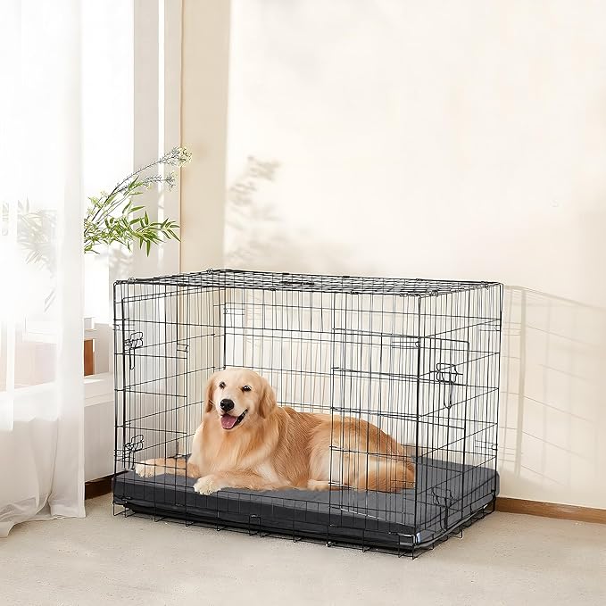 ZAKAPAWS Dog Bed for XX Large Dog - Orthopedic Pet Beds with Memory Foam, Waterproof Removable Washable Cover with Non-Slip Bottom, Grey, 47" L x 29" W x 3" H