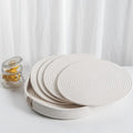 Art PineCone's Woven Cotton Rope Round Placemats Set of 4 with Holder Included, Non-Slip, and Heat Resistant Shabby Chic Placemats (Off White, 13 inch)