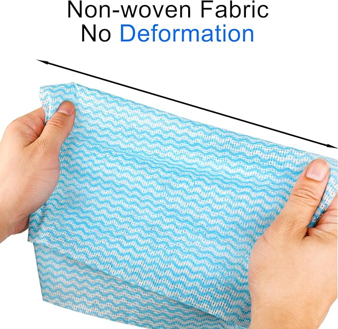 GLOYY Disposable Dish Cloth and Cleaning Handi Wipes, 100ct, Multi-Use Rags for Kitchen, Bathroom and Windows, Blue