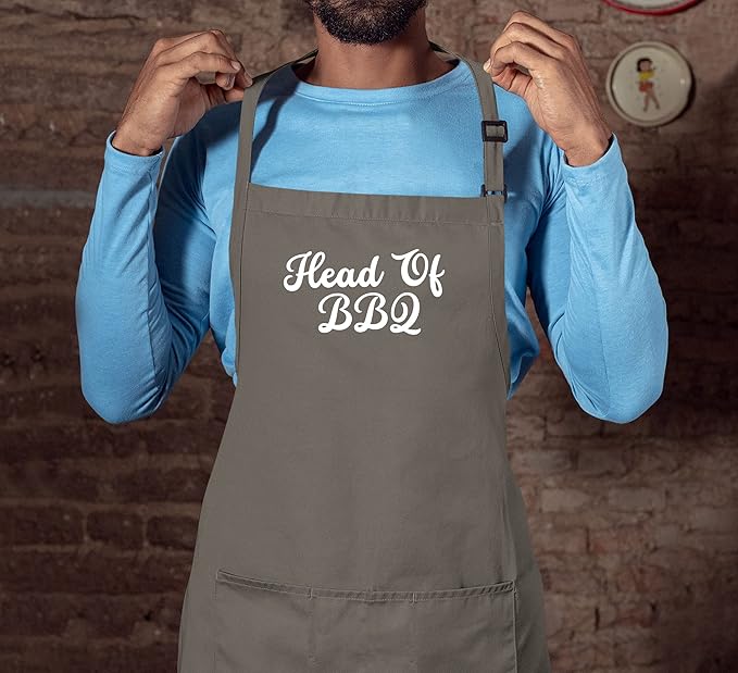 TEEAMORE Custom Aprons for Women Men Add Your Text Personalized Chef Kitchen Apron