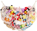 YKBU Stuffed Animal Net or Hammock Wall Hanging Net for Stuffed Animal Storage Macrame Toy Display Plush Toy Holder Soft Toy Organizer for Nursery Baby Bedroom Playroom-Cream
