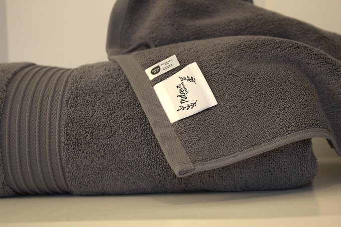 Milara Turkish Luxurious Extra Large Cotton Bath Sheet | Premium Bath Sheet Towels Ultra-Soft, Highly Absorbent, Durable | Anthracite (Dark Gray) Plush Bath Sheets, (35x70 Inches)