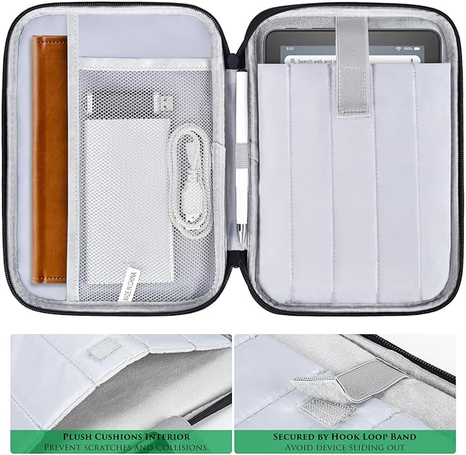 8-9 Inch Tablet Sleeve Bag for Amazon Fire HD 8 / Fire HD 8 Plus 8", Samsung Galaxy Tab A9 8.7" / Tab A7 Lite 8.7" / Tab A 8" & iPad mini 7 6 8.3" / iPad mini 5 4 3 2 1 7.9" Carrying Case(Black)
