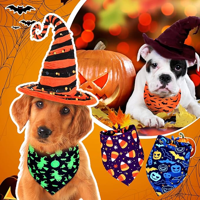 Frienda 12 Pcs Plain Dog Bandanas Blank Puppy Adjustable Triangle Solid Color Dog Bandanas Multicolor Puppy Scarf Heat Transfer Washable Handkerchief(64 x 43 x 43 cm,Vivid Color)